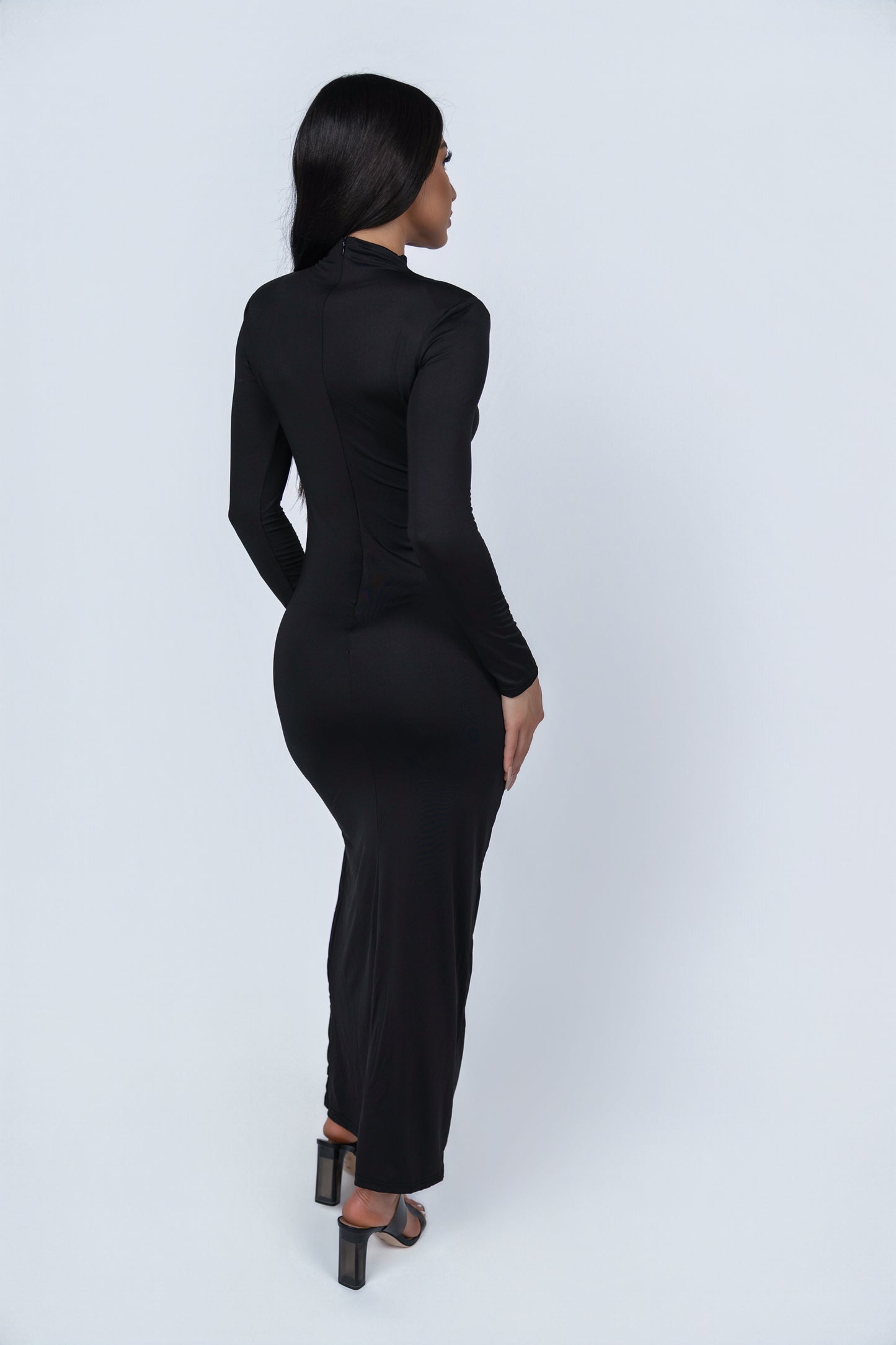 black storm maxi dress